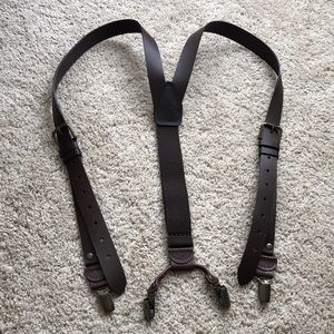 Leather Suspenders - Clip